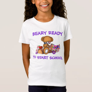 Beary Pronto Para Começar A Camiseta Das Meninas D