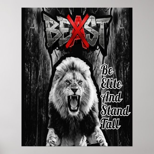 BEAST Lion Print, Value Poster Paper (Semi-Gloss) (Frente)