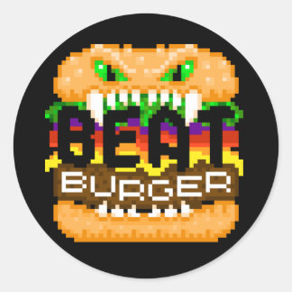 Beatburger Coloca o adesivo do logotipo monstro