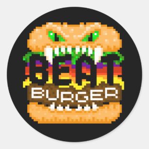 Beatburger morde a etiqueta traseira do logotipo