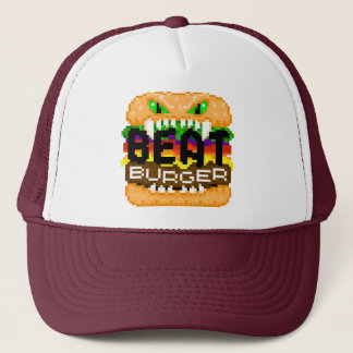 Beatburger morde o boné traseiro do logotipo