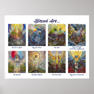 Beatitudes - Poster cristão ilustrado