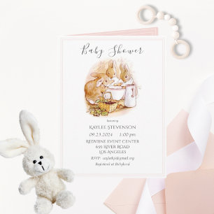 Beatrix Potter Baby Girl, Chá Rosa Convite