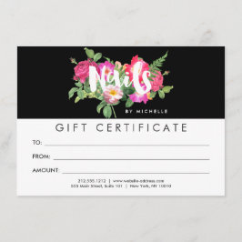 Beauals Nail Salon Black Gift Certificate