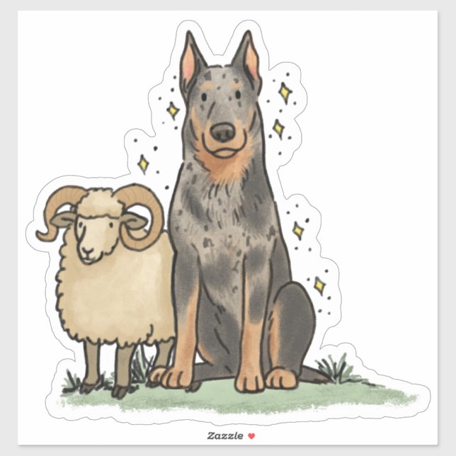 Beauceron - Adesivo de Carro de Trabalho (Folha)