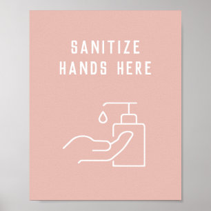 Beaut Salon Hygiene Sanitize Suas Mãos Poster