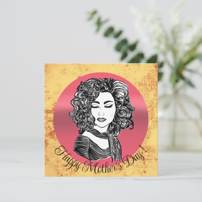 Beauté cheveux bouclés - fête des mères (Em pé/Frente)
