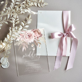 Beautiful Blush & Dusty Rose Frosted Wedding