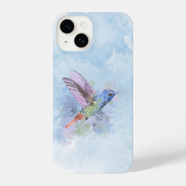 Beautiful Little Hummingbird Watercolor Bird Art (Verso)
