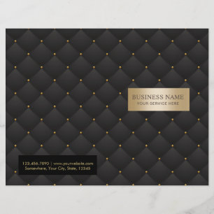 Beauty Salon Luxury Preto e Dourado Dobrado