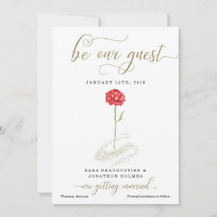 Beauty & the Beast Save the Date Anúncio 5 x 7