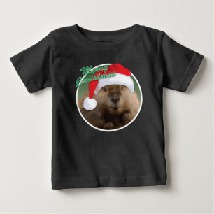 Beaver Natal - Camisa de T-Shirt Baby Fine Jersey