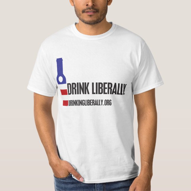 Beba a camiseta do homem liberal (Frente)