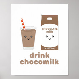Beba chocomilk - Poster de design Kawaii