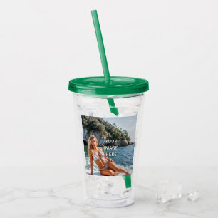 Beba! 🥤 Copo personalizado de acrílico com design
