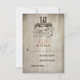 Beba e seja casado com cartões RSVP de casamento