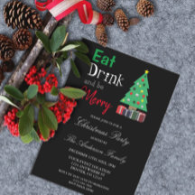 Beba E Seja Feliz Convite de festas De Natal