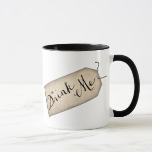 Beba-me a caneca de papel do Tag do vintage