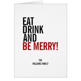 Beba uma bebida e seja uma placa Cartões de natal