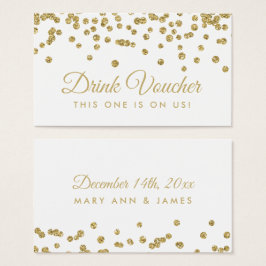 Beba Voucher Dourada Faux Glitter Confetti White