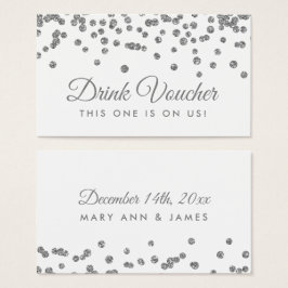 Beba Voucher Silver Faux Glitter Confetti White