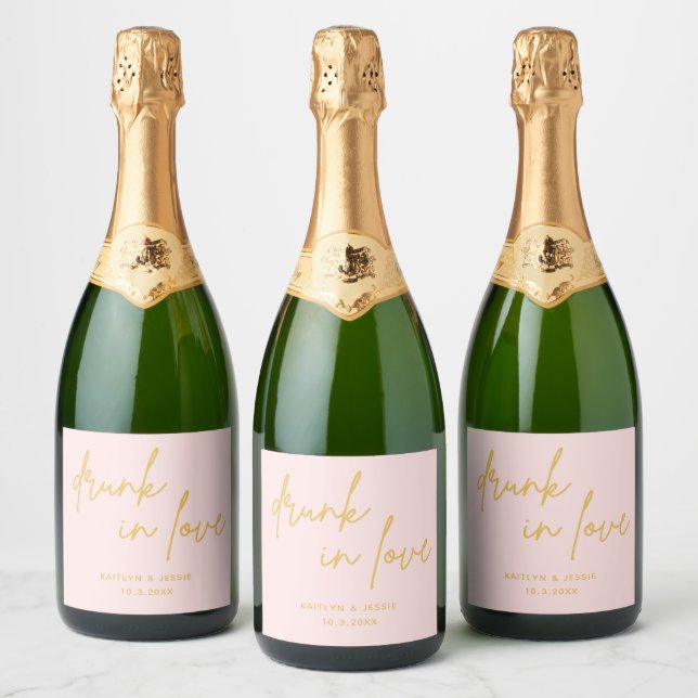 Bebado no Amor Recepção de casamento Rosa Minimali (Garrafas)