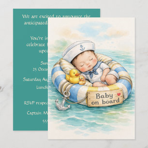 Bebê a Bordo Download Digital Convite de Chá de Be