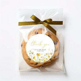 Bebê Amarelo No Bloom Floral Chá Favor Do Adesivo