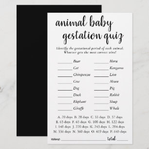 Bebê animal simples   Jogo Gestacional de Script P