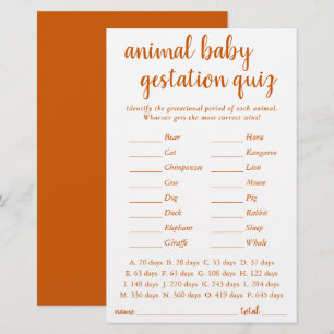 Bebê animal simples Jogo Gestacional Laranja Fal