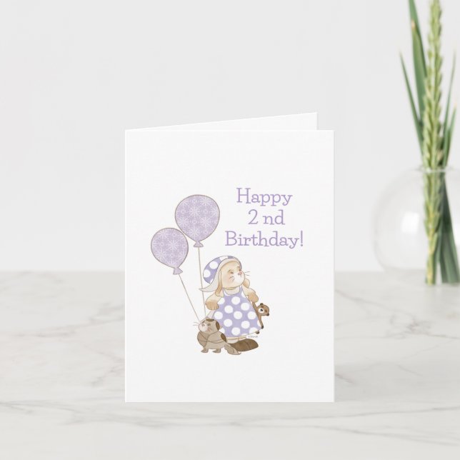 Bebê Aniversário Dois Cartão Saudável (Frente)
