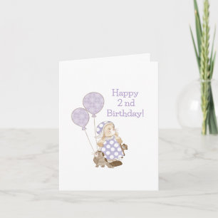 Bebê Aniversário Dois Cartão Saudável