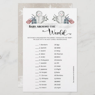 Bebê ao redor do mundo Chá de fraldas de boneco de