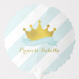 Bebê Azul e Dourada Tiara Princess Birthday