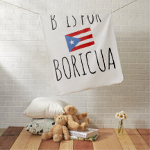 B é para Cobertor de Bebê Boricua | Bebê de Porto