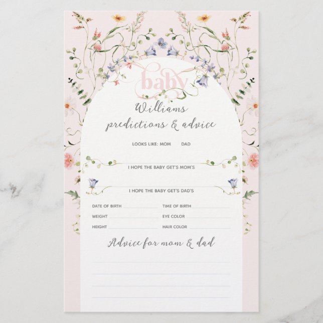 Bebê Blogueira Selvagem Jogo de Chá de fraldas Ros (Frente)