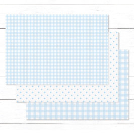 Bebê Blue Gingham Gift Wraps com Country Charme.