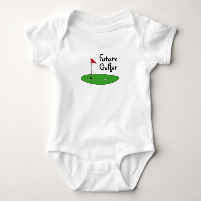 Bebê Body Bodysuit de futuro golfista para recém-nascid (Frente)
