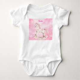 Bebê Body Bodysuit Rosa de Chinoiserie Editável para Be