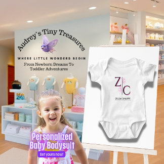 Bebê Body de uma peça de manga curta personalizado para