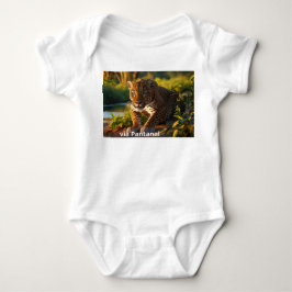 Bebê Body em Jersey para Bebês Onça Pintada