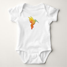 Body para bebes com estampa de beija-flor