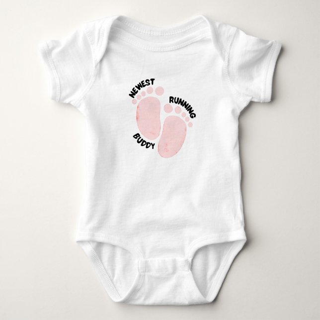 Bebê body para o parceiro de corrida mais novo baby (Frente)