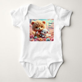 Bebê Body para primeiro aniversário Urso Brinquedo