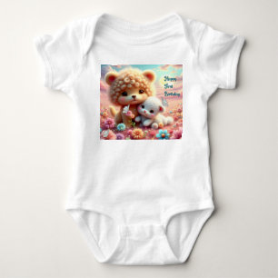 Bebê Body para primeiro aniversário Urso Brinquedo