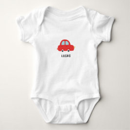 Bebê Body Pequeno Carro Vermelho Personalizado para Beb