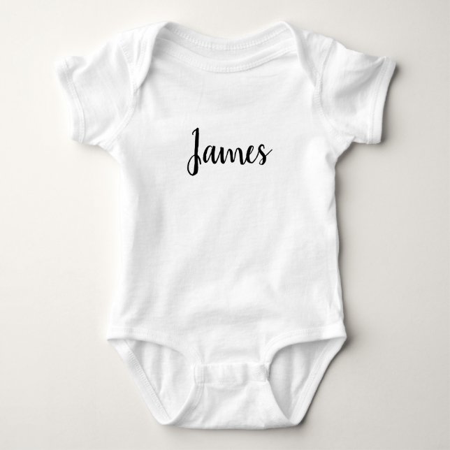 Bebê Body personalizado com nome, fonte bonita para bod (Frente)