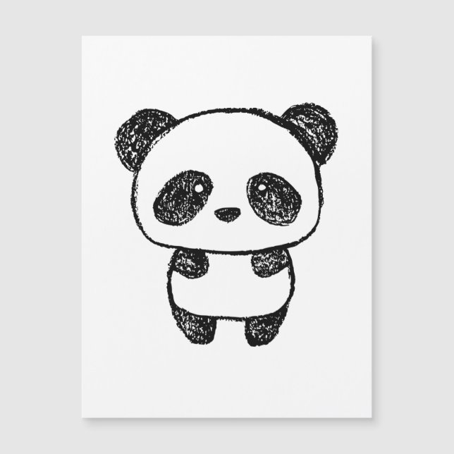 Bebê Bonito Panda Desenhado em Carvão - Amanda Roo (Frente)