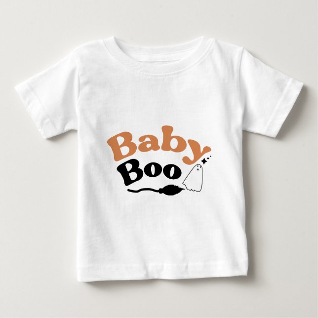 "Bebê Boo Halloween T-Shirt - Teto Bebê Spooky (Frente)