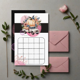 Bebê Caminhão Floral Preto Abóbora Jogo de Chá de